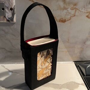 1930”s Elgin American Etched Metal Compact with Original Handle Bag